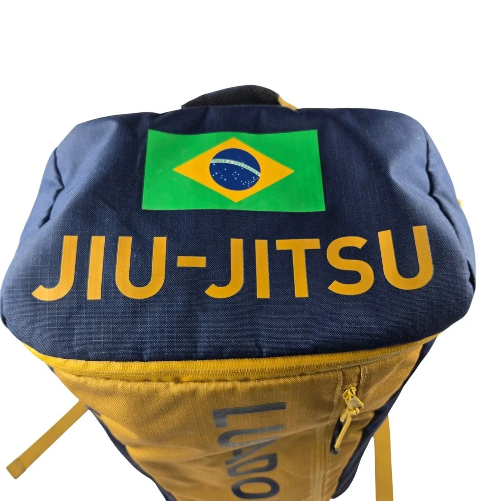 Gracie Barra Lutador Equipe GB Jiu-Jitsu Backpack Navy Gold Brazil Gear Bag - Picture 4 of 13